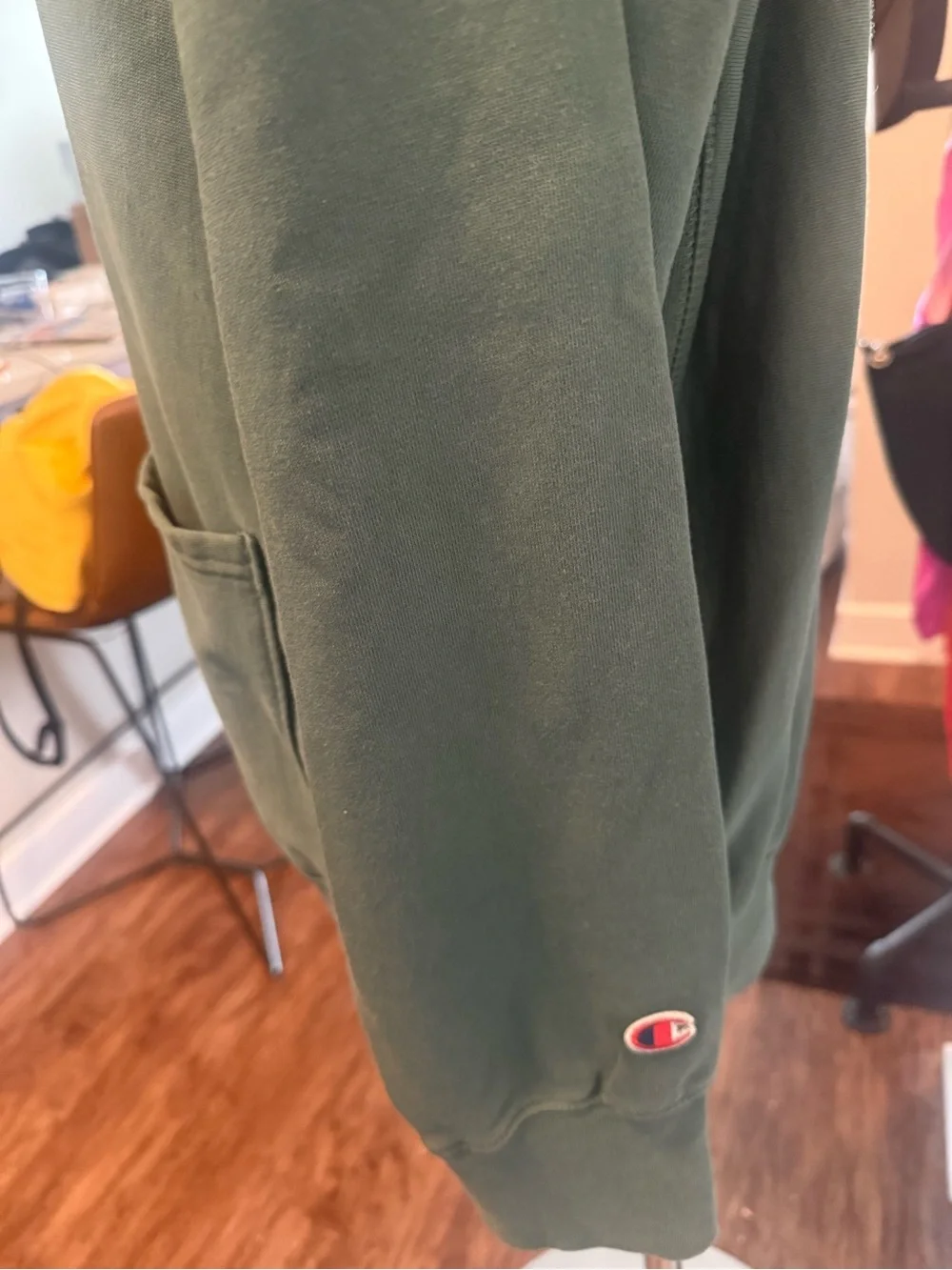 Champion Teal Green Pullover Hoodie with Front Pockets